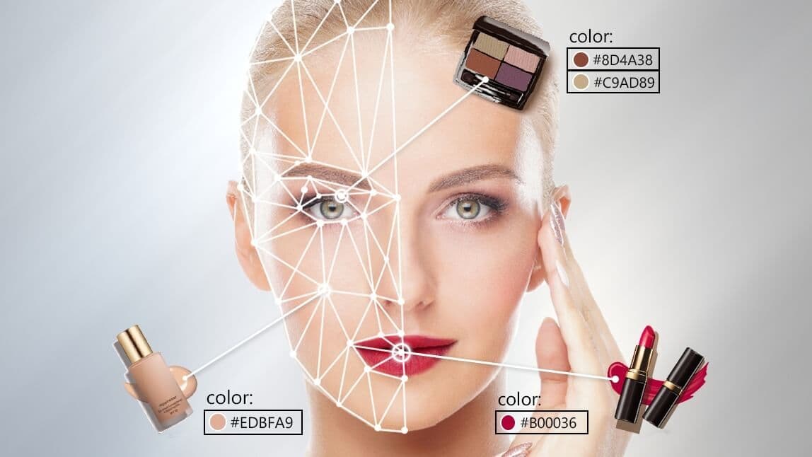 Beauty portrait using AI makeup virtual try-on