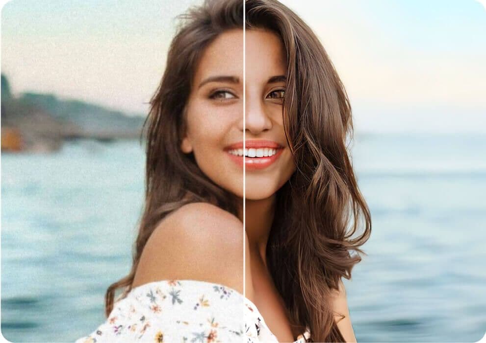 Portrait improved with the Sahera AI photo enhancer